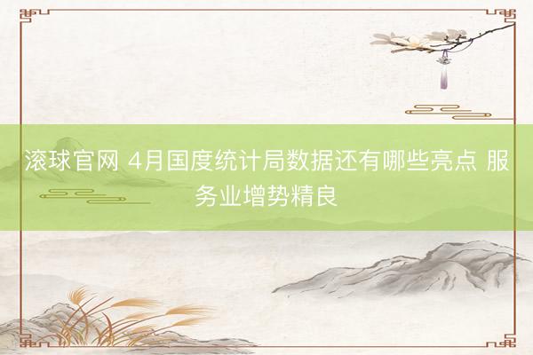滚球官网 4月国度统计局数据还有哪些亮点 服务业增势精良