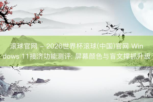 滚球官网 - 2026世界杯滚球(中国)官网 Windows 11接济功能测评: 屏幕颜色与盲文撑抓升级