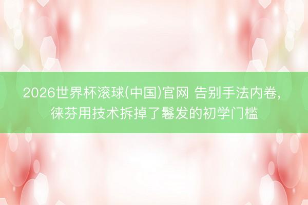 2026世界杯滚球(中国)官网 告别手法内卷， 徕芬用技术拆掉了鬈发的初学门槛