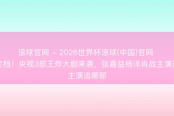 滚球官网 - 2026世界杯滚球(中国)官网 官宣定档！央视3部王炸大剧来袭，张嘉益杨洋肖战主演追哪部