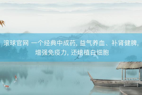 滚球官网 一个经典中成药, 益气养血、补肾健脾, 增强免疫力, 还培植白细胞