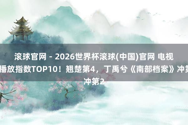 滚球官网 - 2026世界杯滚球(中国)官网 电视剧播放指数TOP10！翘楚第4，丁禹兮《南部档案》冲第2